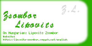 zsombor lipovits business card